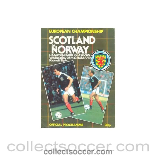 1978 Scotland v Norway official programme 25/10/1978 - Collect Soccer