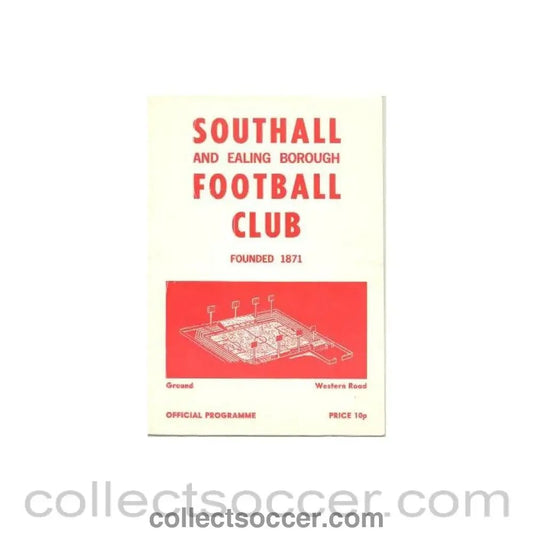 1978 - Southall & Ealing Borough v Dagenham official programme 19/11/1978 - Collect Soccer