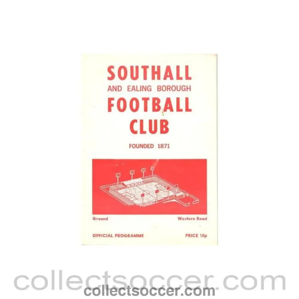 1978 - Southall & Ealing Borough v Wembley official programme 28/01/1978 - Collect Soccer