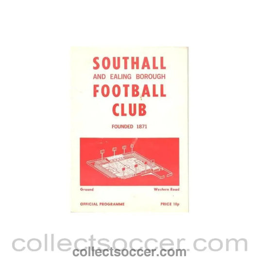 1978 - Southall & Ealing Borough v Wembley official programme 28/01/1978 - Collect Soccer