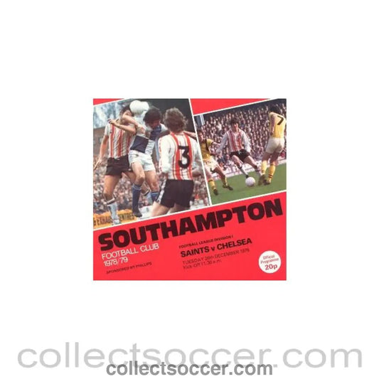 1978 - Southampton vChelsea official programme 26/12/1978 - Collect Soccer