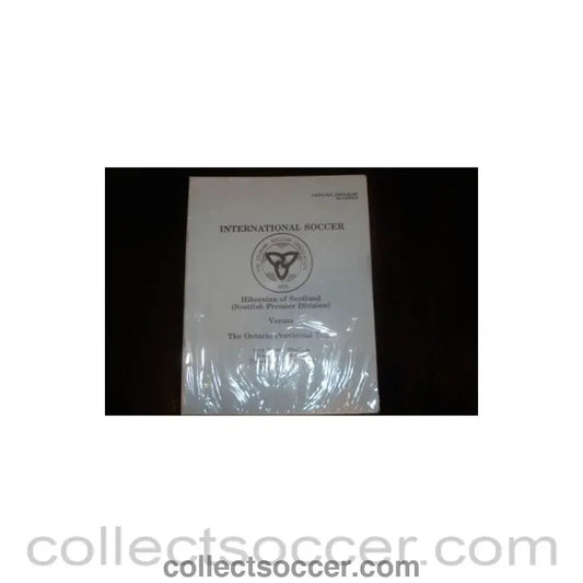 1978 - The Ontario Provincial Team v Hibernian official programme 16/05/1978 - Collect Soccer