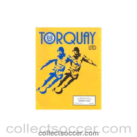 1978 - Torquay United v Grimsby Town official programme 11/11/1978 - Collect Soccer
