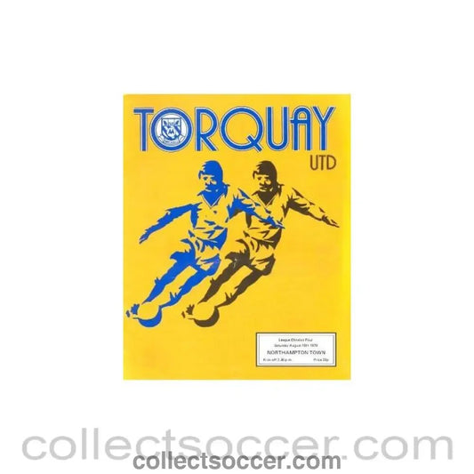 1978 - Torquay United v Northampton Town official programme 19/08/1978 - Collect Soccer