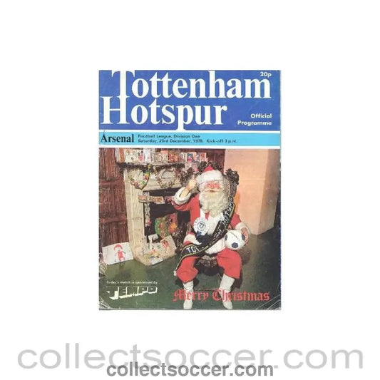 1978 - Tottenham Hotspur v Arsenal official programme 23/12/1978 Football League - Collect Soccer