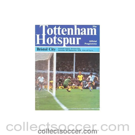 1978 - Tottenham Hotspur v Bristol City official programme 09/09/1978 Football League - Collect Soccer