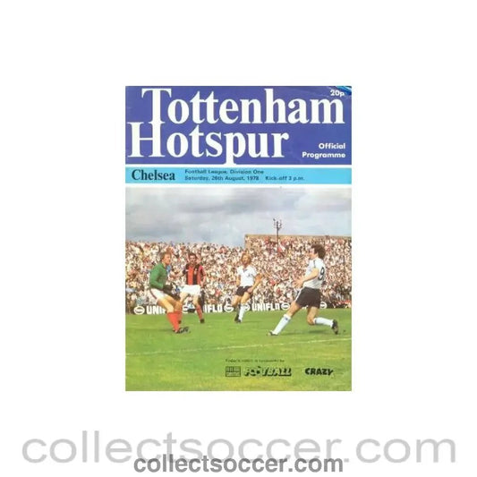 1978 - Tottenham Hotspur v Chelsea official programme 26/08/1978 - Collect Soccer