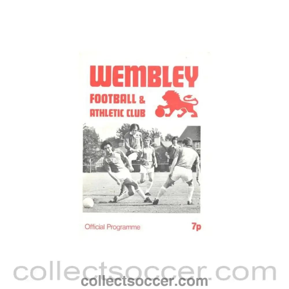 1978 - Wembley v Barnet official programme 14/10/1978 F.A. Challenge Trophy - Collect Soccer