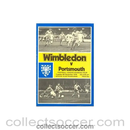 1978 - Wimbledon v Portsmouth official programme 26/12/1978 - Collect Soccer