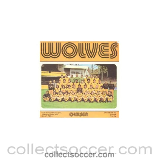 1978 - Wolverhampton Wanderers vChelsea official progremme 22/08/1978