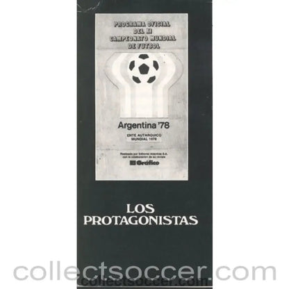 1978 World Cup official Programme with Protagonistas insert - Collect Soccer