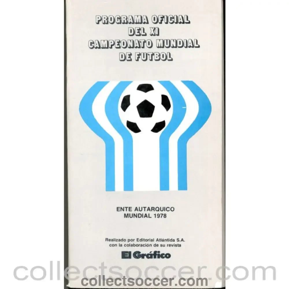 1978 World Cup official Programme with Protagonistas insert - Collect Soccer