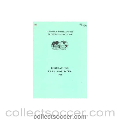 1978 World Cup Regulations - Collect Soccer
