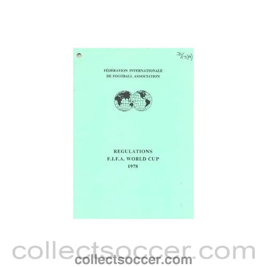1978 World Cup Regulations - Collect Soccer