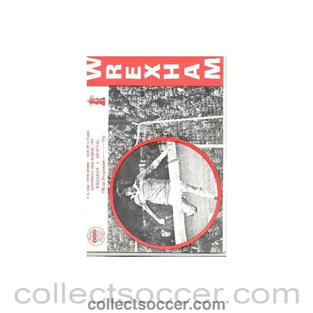 1978 - Wrexham v Arsenal official programme 11/03/1978 FA Cup - Collect Soccer