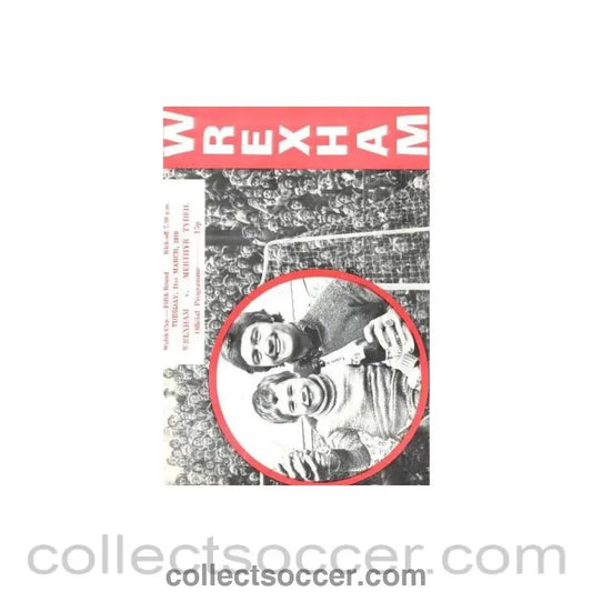 1978 - Wrexham v Merthyr Tydfil official programme 21/03/1978 Welsh Cup - Collect Soccer