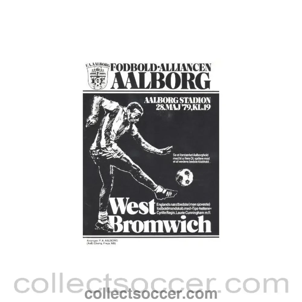 1979 - Aalborg v West Bromwich Albion official programme 28/05/1979 - Collect Soccer