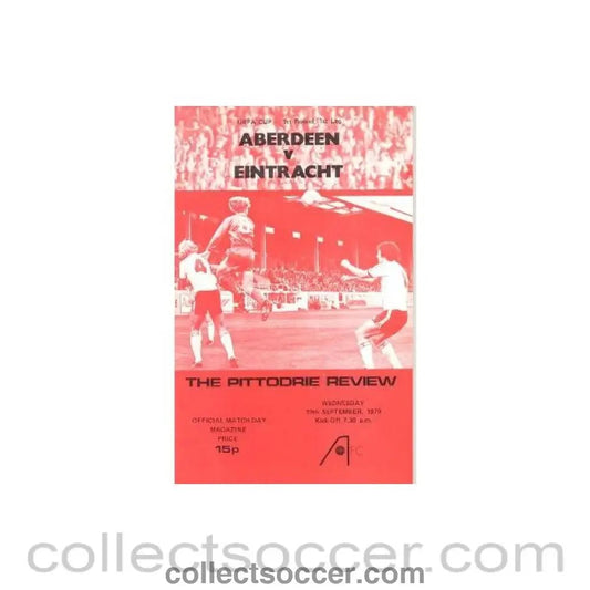 1979 - Aberdeen v Eintracht official programme 19/09/1979 UEFA Cup - Collect Soccer