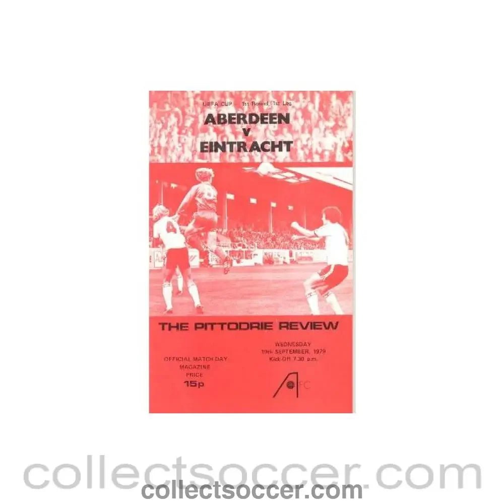1979 - Aberdeen v Eintracht official programme 19/09/1979 UEFA Cup - Collect Soccer