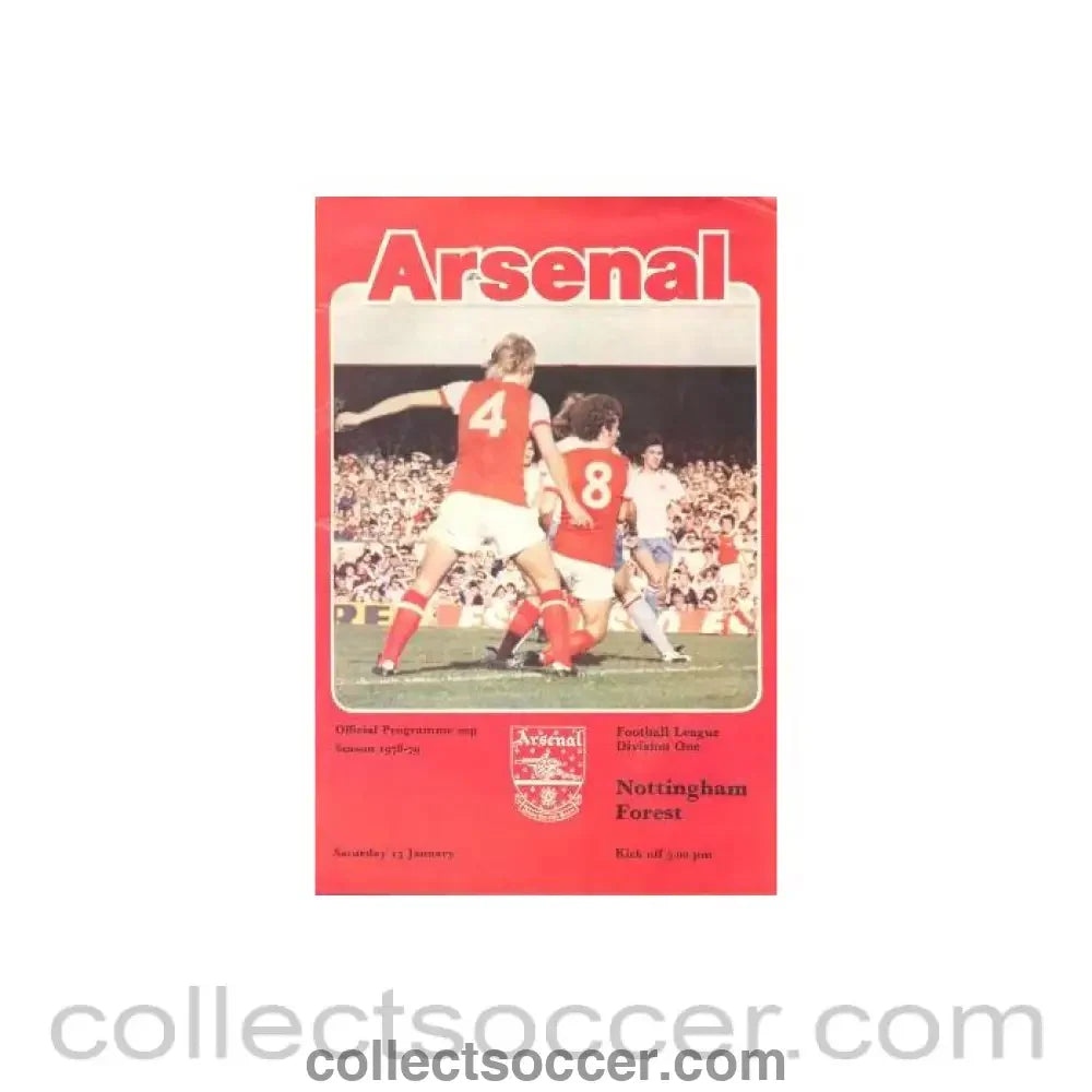 1979 - Arsenal v Nottingham Forest official programme 13/01/1979 Football League