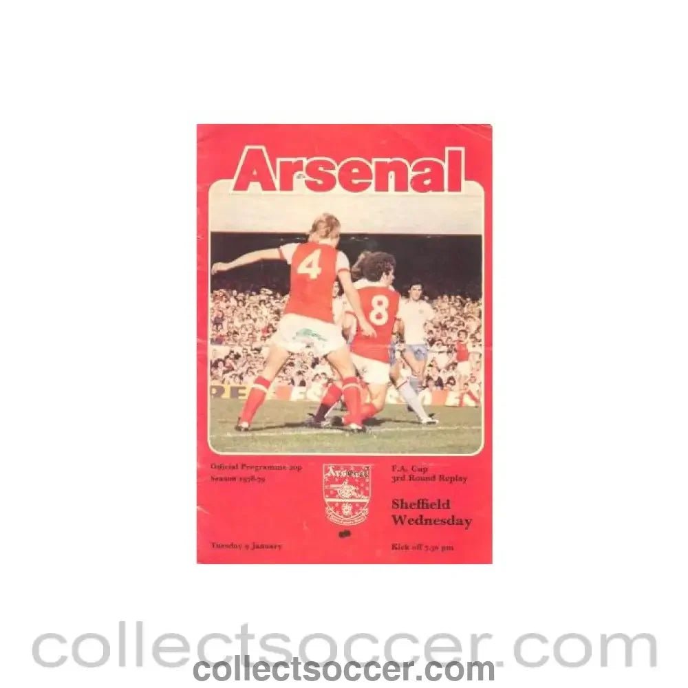 1979 - Arsenal v Sheffield Wednesday official programme 09/01/1979 F.A. Cup - Collect Soccer