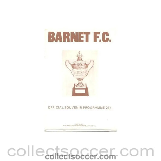1979 - Barnet v Cremonese and Juniorcasale Italy official programme 11/04/1979