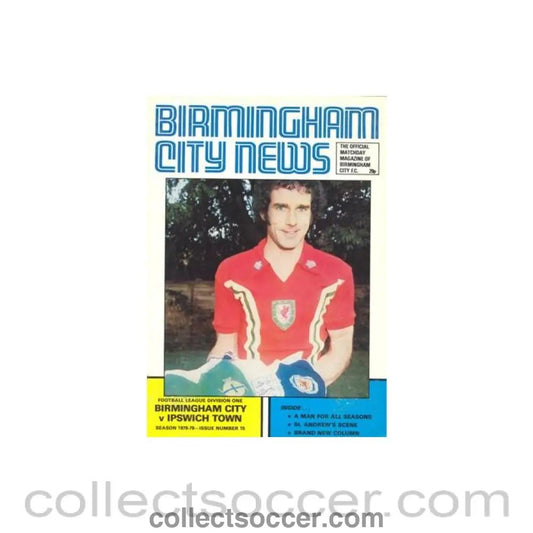 1979 - Birmingham City v Ipswich Town official programme 03/04/1979 Football League - Collect Soccer