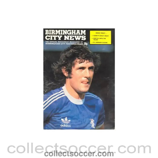 1979 - Birmingham City v Norwich City official programme 27/03/1979 Football League - Collect Soccer
