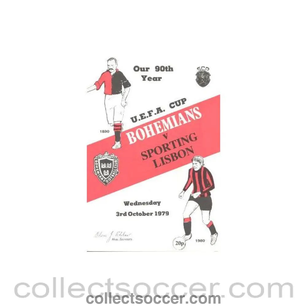 1979 - Bohemians v Sporting Lisbon official programme 03/10/1979 UEFA Cup