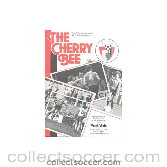 1979 - Bournemouth v Port Vale official programme 06/02/1979 Football League