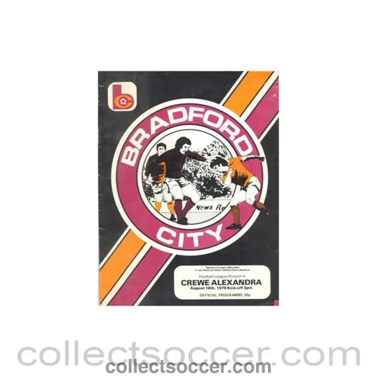 1979 - Bradford City v Crewe Alexandra official programme 18/08/1979 Football League