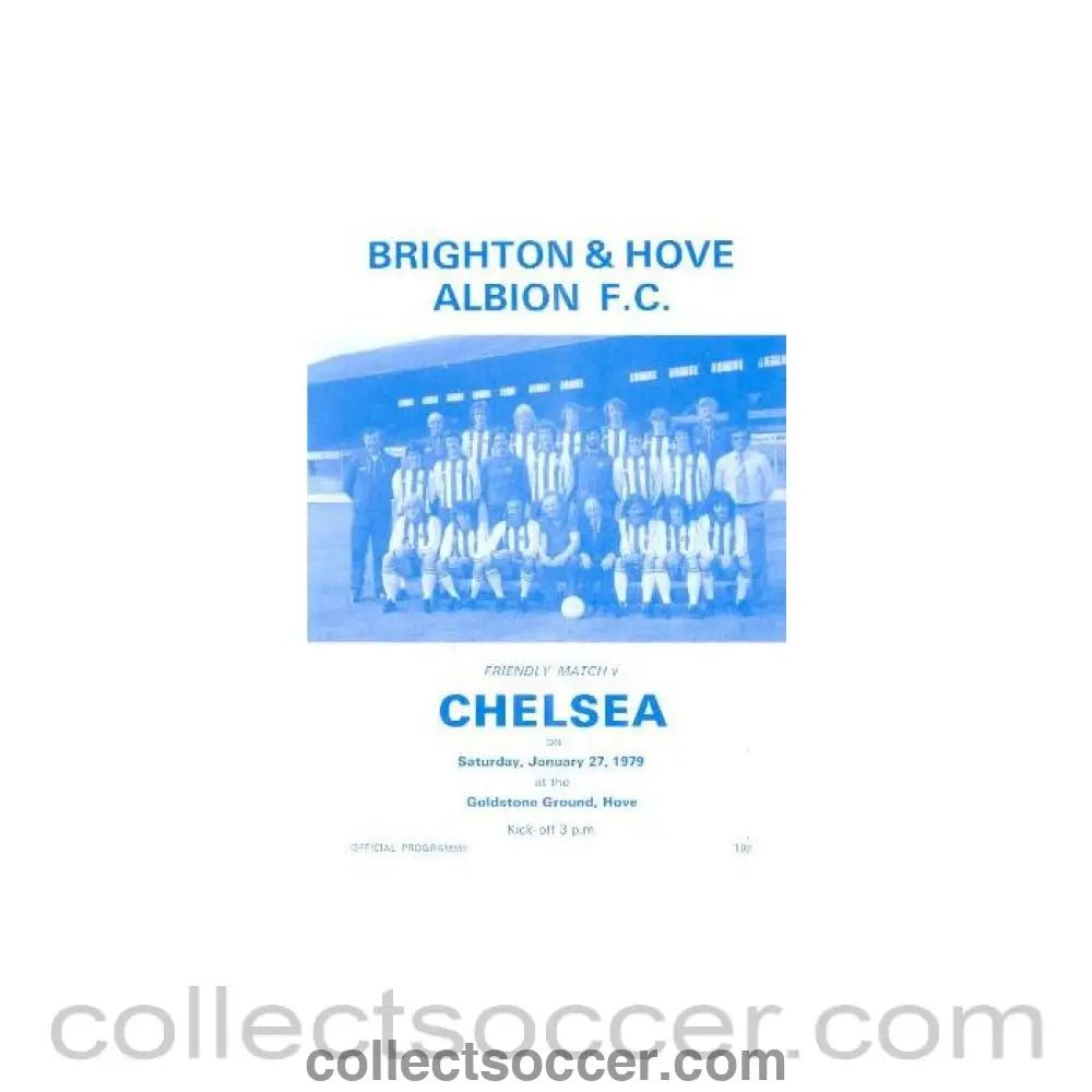 1979 - Brighton & Hove Albion vChelsea official programme 27/01/1979 - Collect Soccer