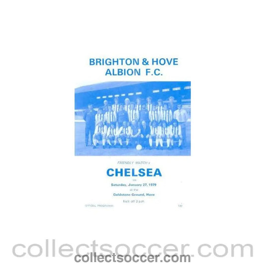 1979 - Brighton & Hove Albion vChelsea official programme 27/01/1979 - Collect Soccer