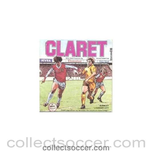 1979 - Burnley v Cardiff City official programme 13/10/1979 Football League