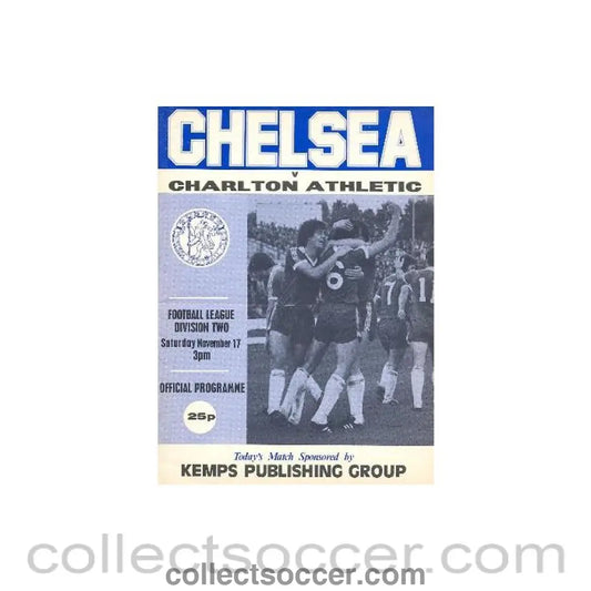 1979 - Chelsea v Charlton Athletic official programme 17/11/1979,