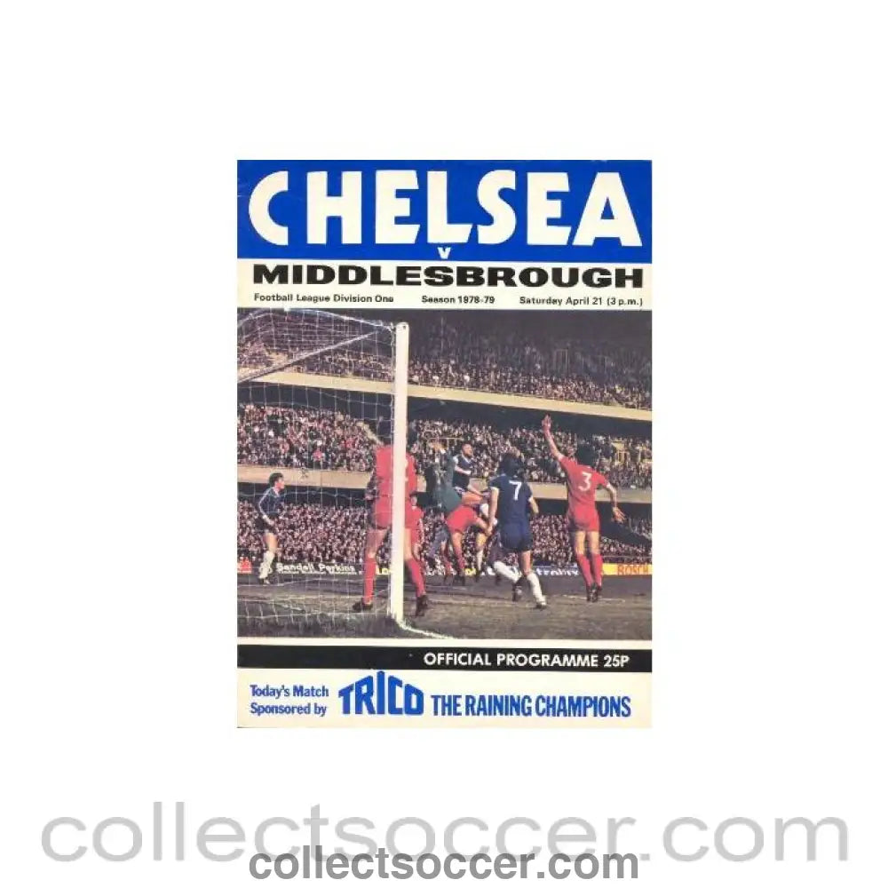 1979 - Chelsea v Middlesbrough official programme 21/04/1979