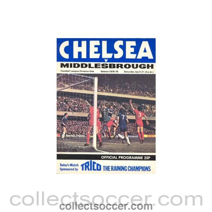 1979 - Chelsea v Middlesbrough official programme 21/04/1979