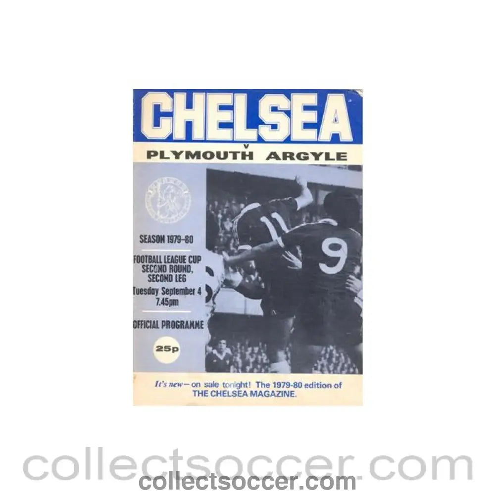 1979 - Chelsea v Plymouth Argyle official programme 04/09/1979 Football League Cup