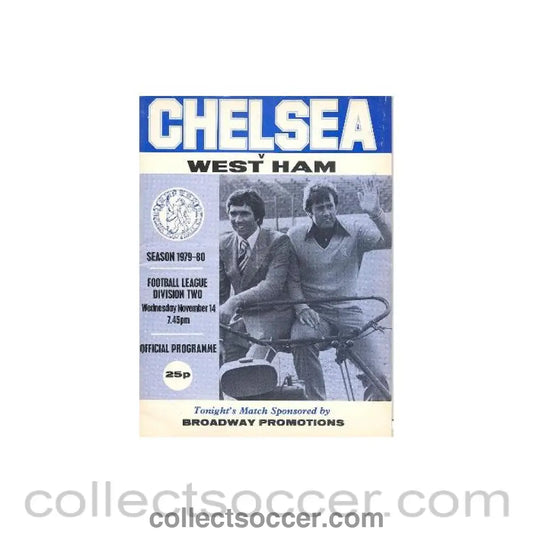 1979 - Chelsea v West Ham United official programme 14/11/1979