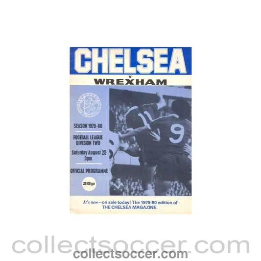 1979 - Chelsea v Wrexham official programme 25/08/1979