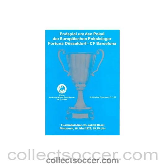 1979 Cup Winners Cup Final Official Programme Fortuna Dusseldorf v Barcelona