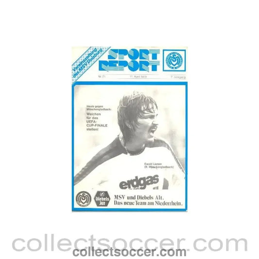 1979 Duisburg, Germany v Borussia Monchengladbach, Germany official programme 11/04/1979 UEFA Cup Semi - Final - Collect Soccer