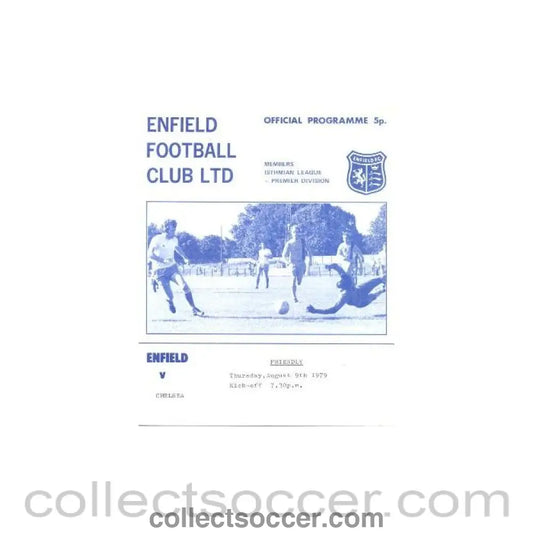 1979 - Enfield v Chelsea Football programme 09/08/1979 with an original letter from Enfield Club Press Secretary