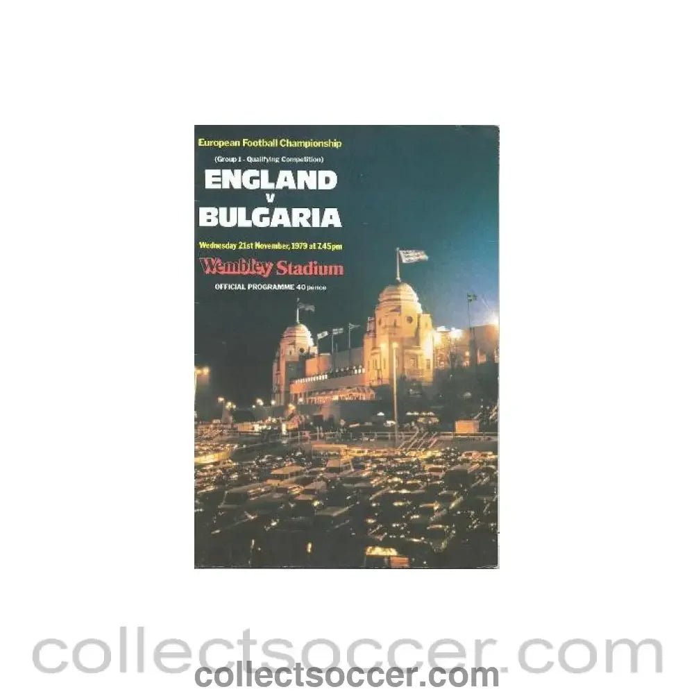 1979 England v Bulgaria official programme 21/11/1979 - Collect Soccer
