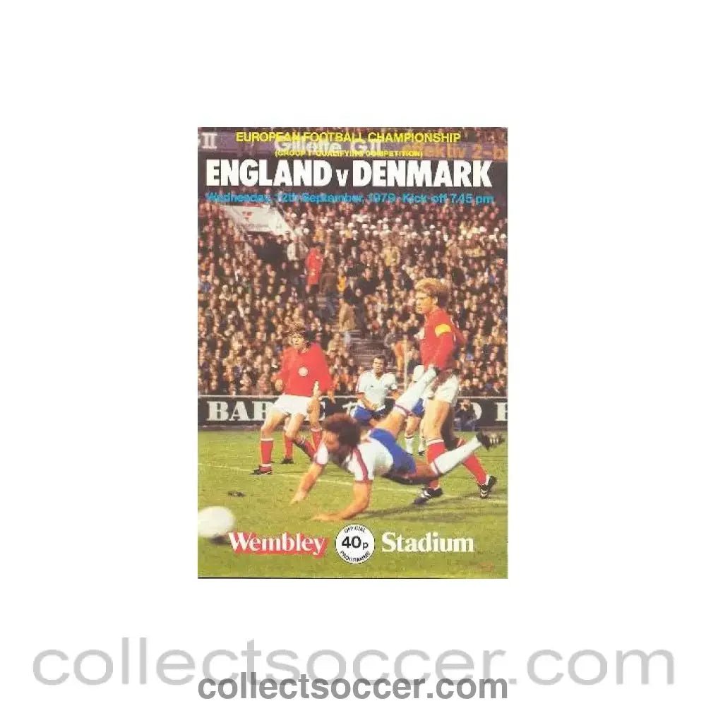 1979 England v Denmark official programme 12/09/1979 - Collect Soccer