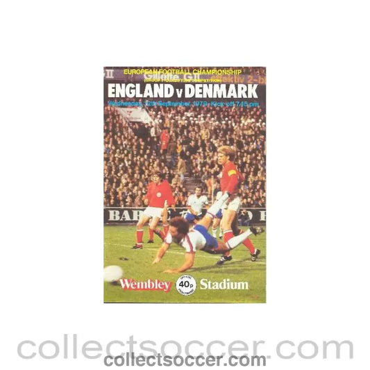 1979 England v Denmark official programme 12/09/1979