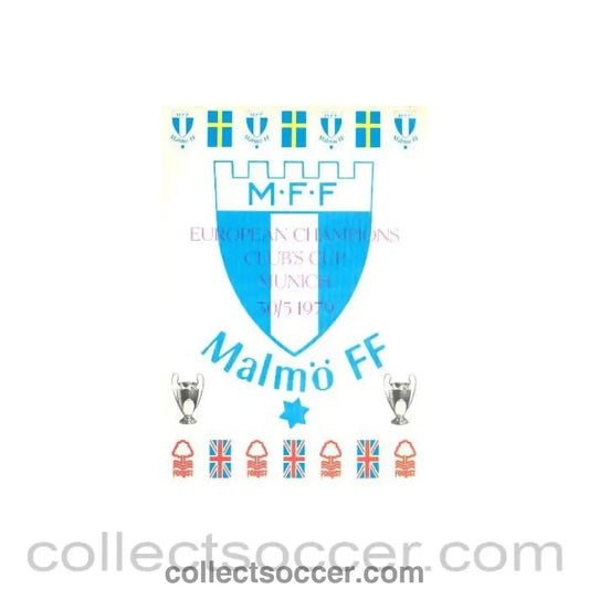 1979 European Cup Final Malmo v Nottingham Forest Malmo Edition Programme - Collect Soccer