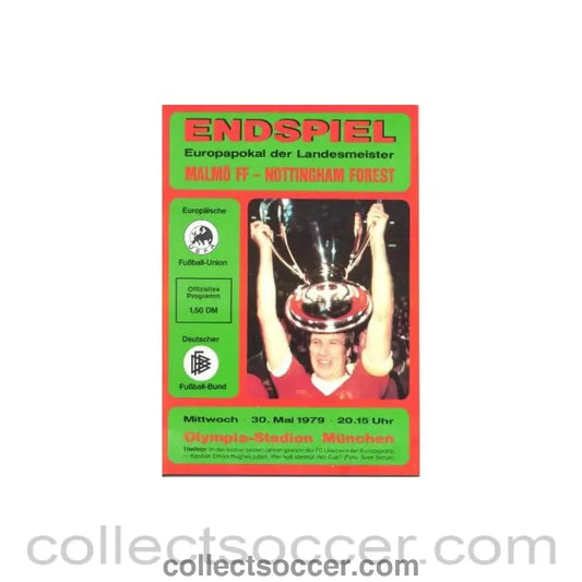 1979 European Cup Final Nottingham Forest v Malmo Official Programme Red edition