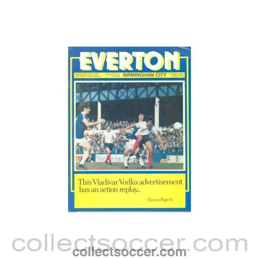 1979 - Everton v Birmingham City official programme 28/04/1979 Football League - Collect Soccer