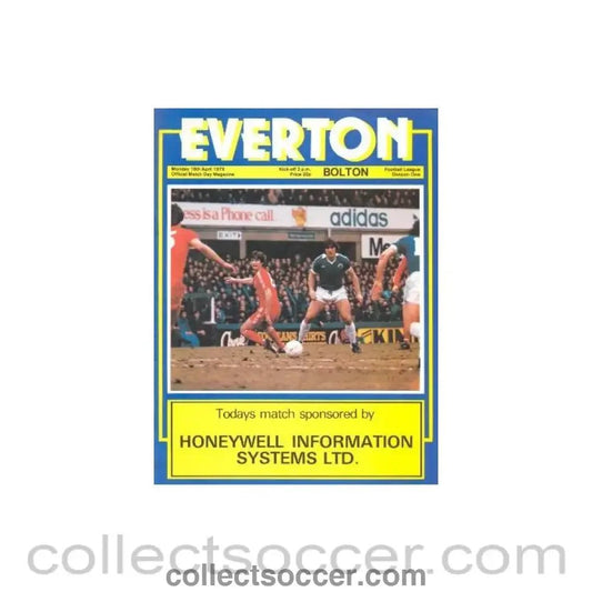 1979 - Everton v Bolton Wanderers official programme 16/04/1979 Football League - Collect Soccer